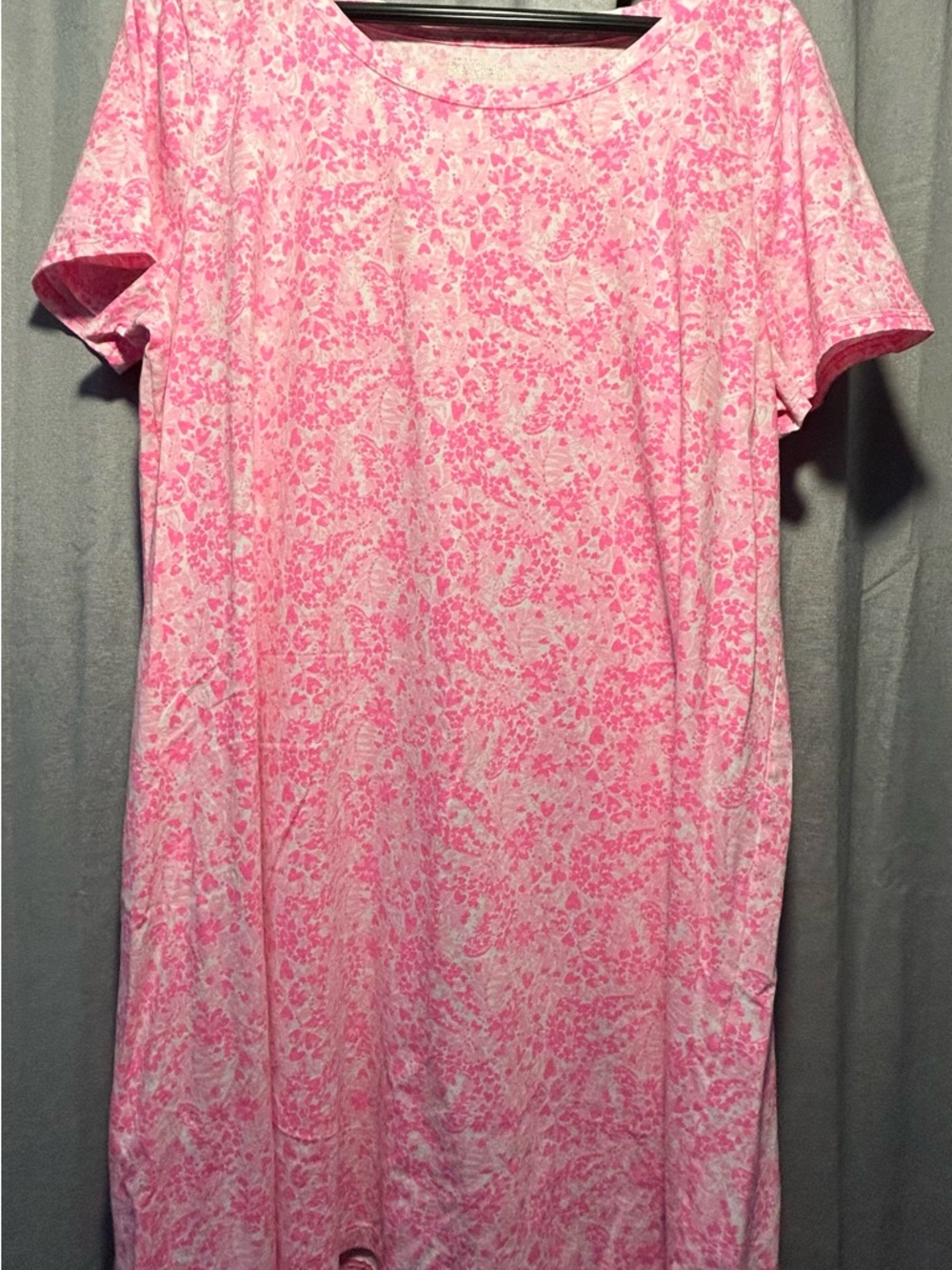 Lilly Pulitzer Pink and White Short Sleeve Shift Dress